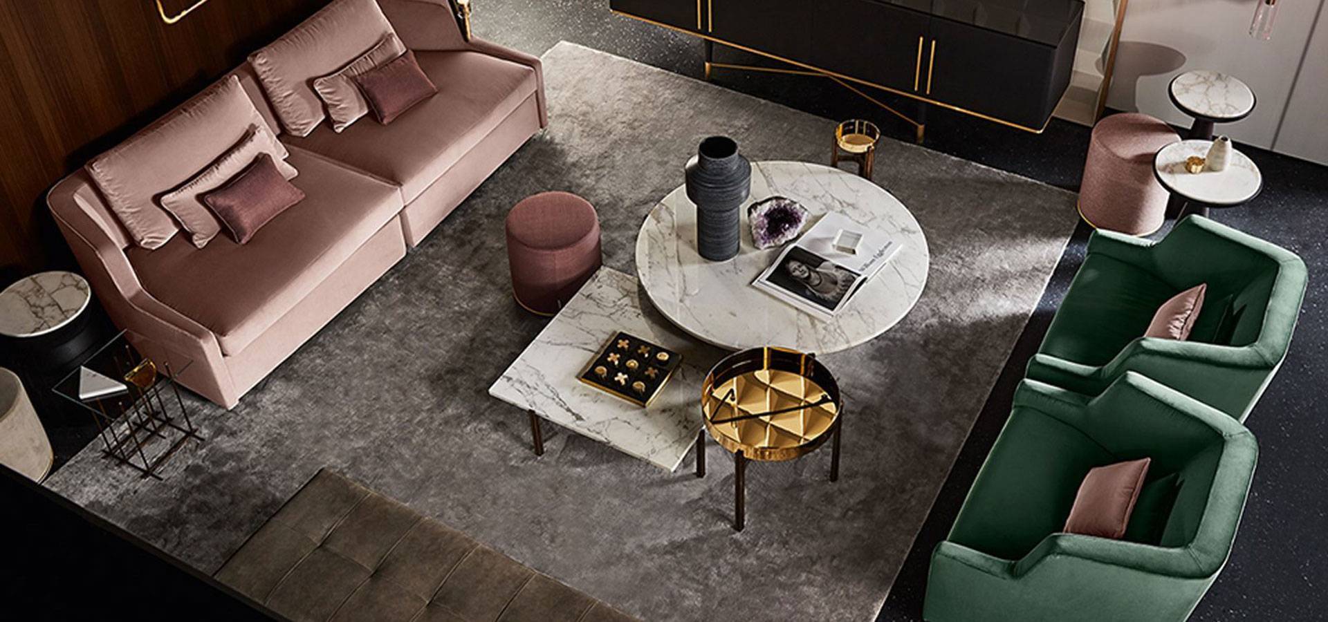 Gallotti And Radice Sofas Grey Velvet Exclusive By Andreotti