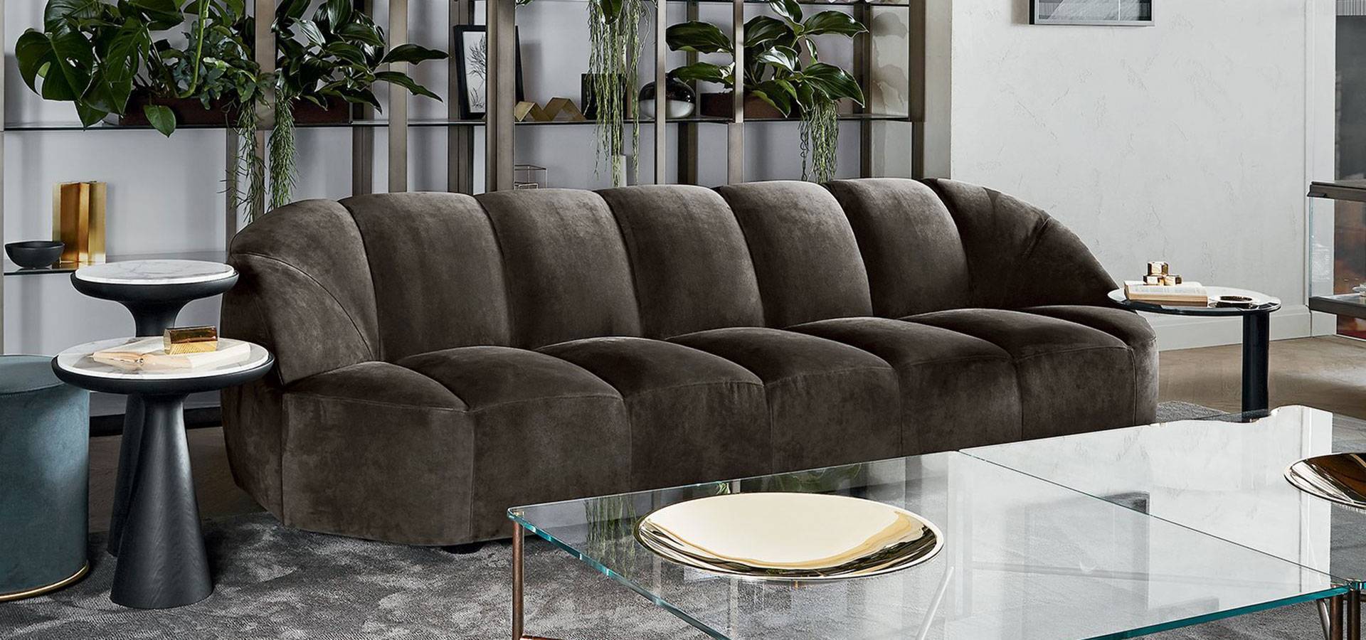 Gallotti And Radice Sofas Grey Leather Exclusive By Andreotti