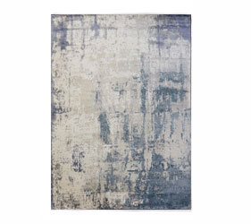 Modern Grey and Blue Plain colours Faded rug