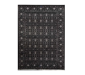BLACK WOOL CARPET IN A TRADITIONAL DESIGN 