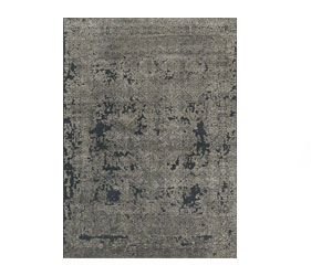 A modern faded design carpet in grey and beige with a thick pile