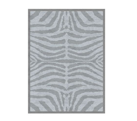 Grey and black Animal print style rug 